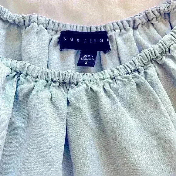 Sanctuary Chambray Off Shoulder Blouse, EUC, Size S - Picture 5 of 6